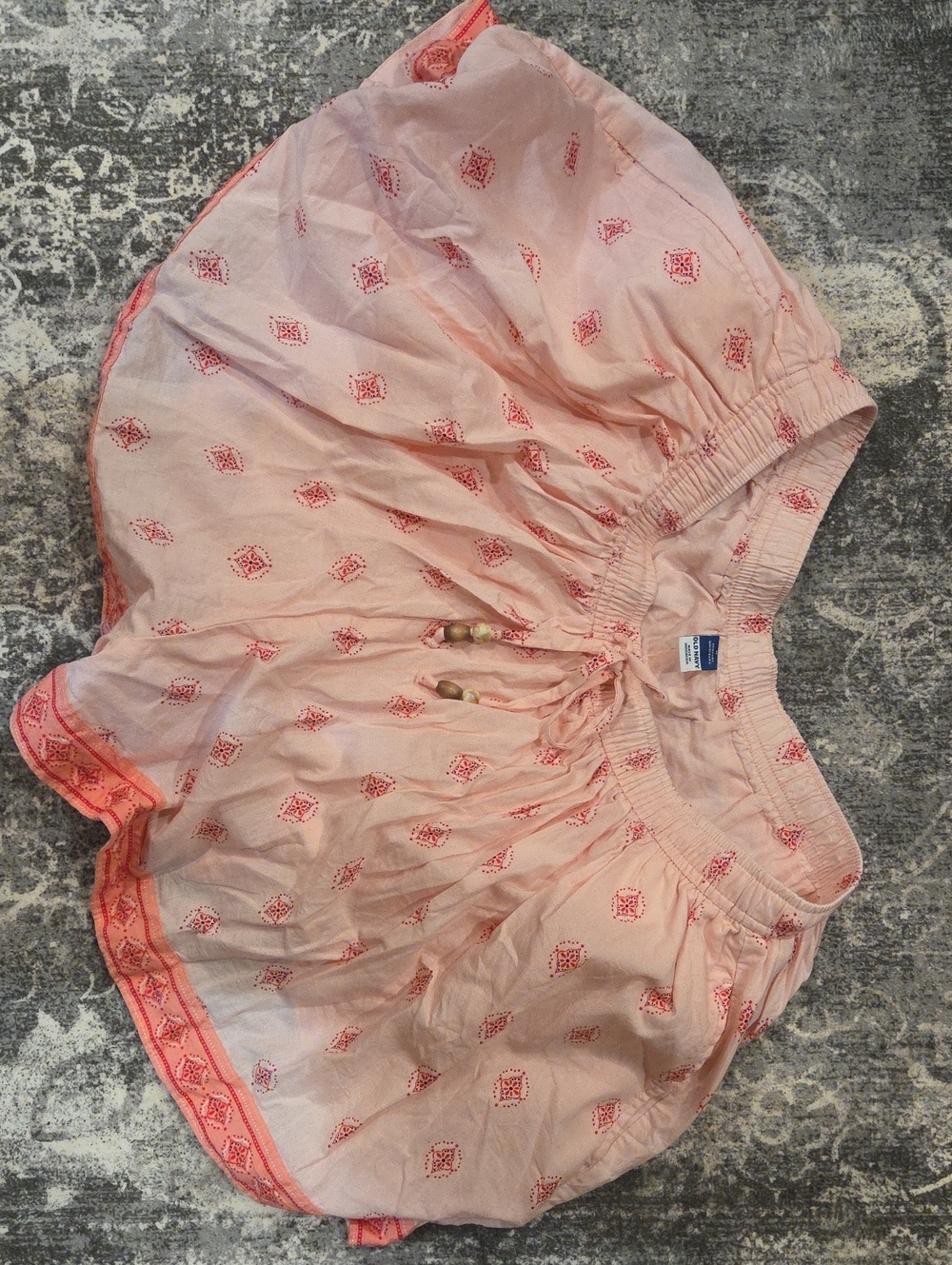 Old Navy Pink Printed Summer Bermuda Shorts